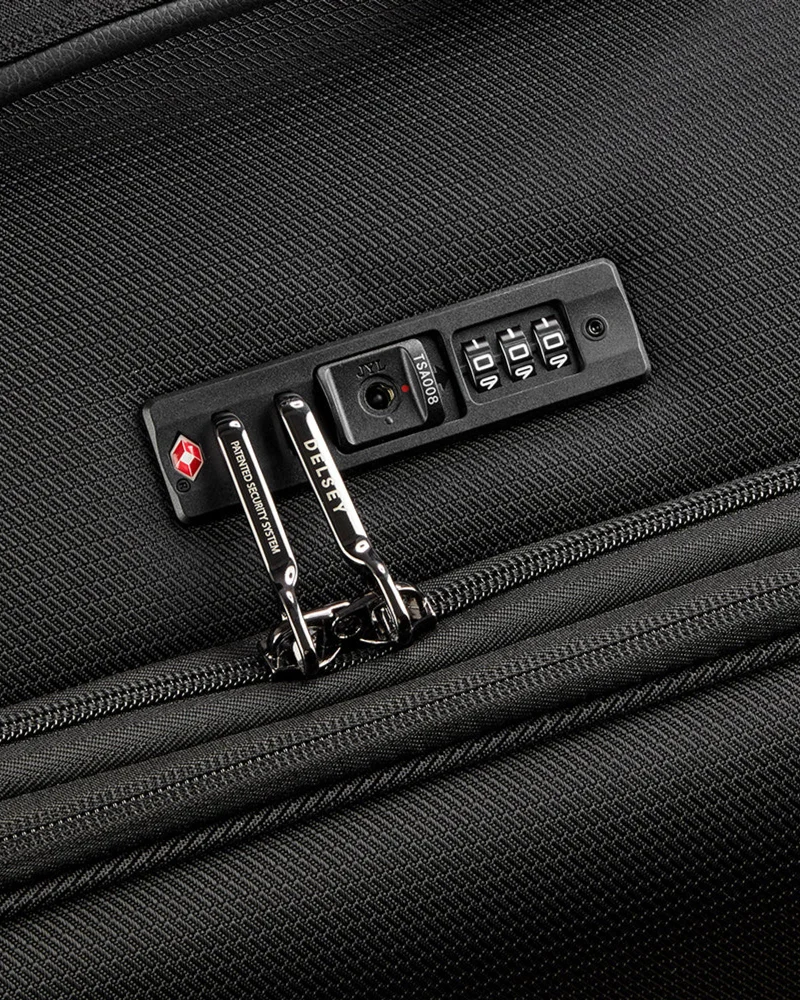 DELSEY Paris  montmartre 3.0, 70 cm 4 double wheeled expandable check-in trolley case - black  | Best Price UAE